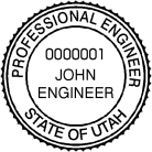 Utah Professional Engineer Seal Stamp